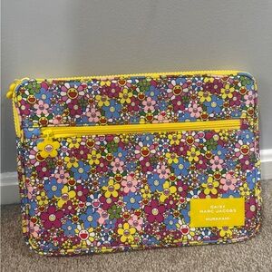 Marc Jacobs Multicolor Daisy Laptop Sleeve with Yellow Trim